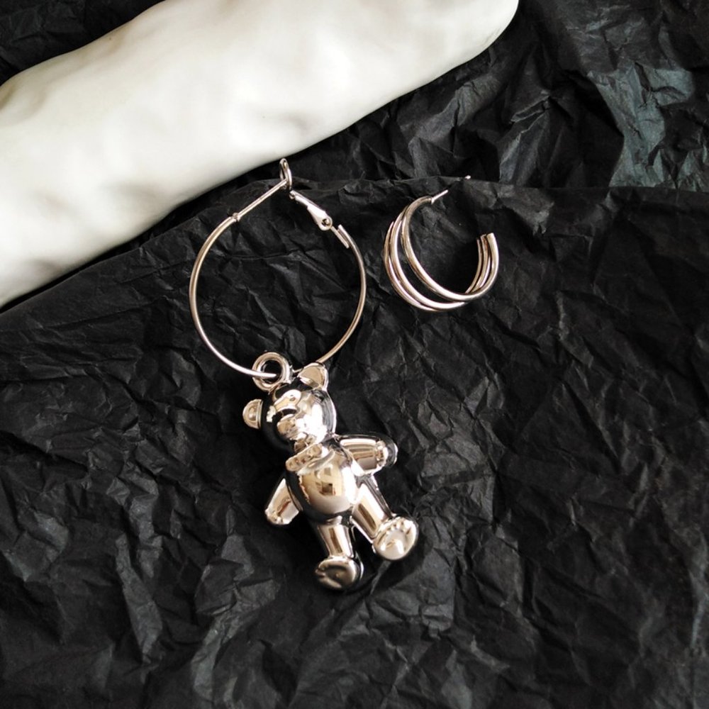 💕LAST ONE 💙S925 SILVER BEAR EARRINGS - Picture 7 of 9